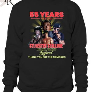 55 Years 1968 – 2023 Sylvester Stallone The Man – The Myth – The Legend Thank You For The Memories Unisex T-Shirt