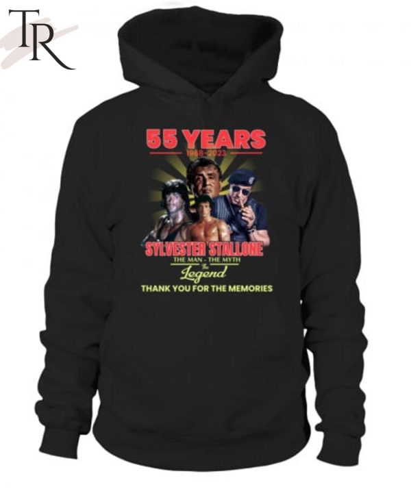 55 Years 1968 – 2023 Sylvester Stallone The Man – The Myth – The Legend Thank You For The Memories Unisex T-Shirt