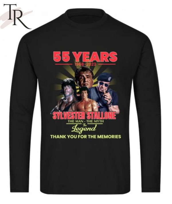 55 Years 1968 – 2023 Sylvester Stallone The Man – The Myth – The Legend Thank You For The Memories Unisex T-Shirt