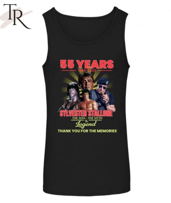 55 Years 1968 – 2023 Sylvester Stallone The Man – The Myth – The Legend Thank You For The Memories Unisex T-Shirt