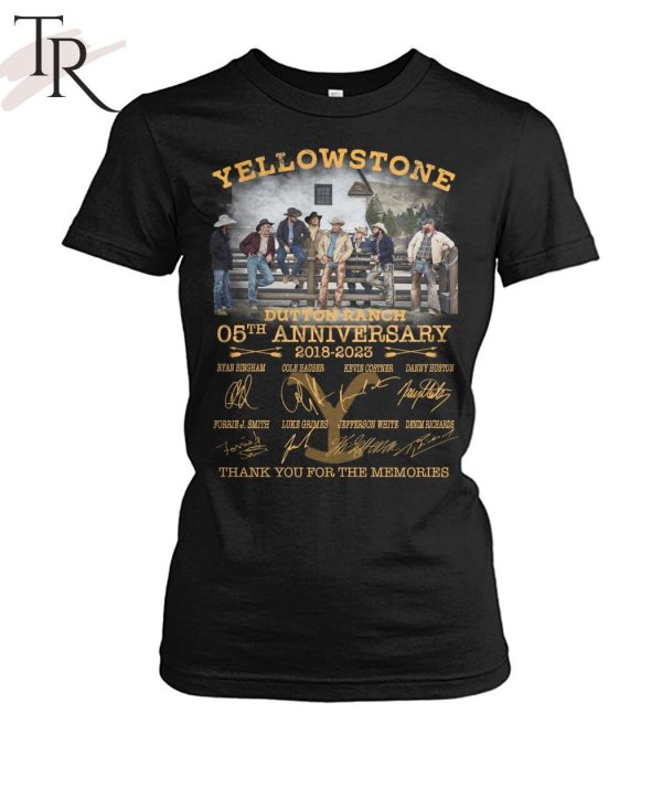 Yellowstone Dutton Ranch 05th Anniversary 2018 – 2023 Thank You For The Memories Unisex T-Shirt