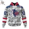 NHL Columbus Blue Jackets Special Camo Design For Veterans Day Hoodie