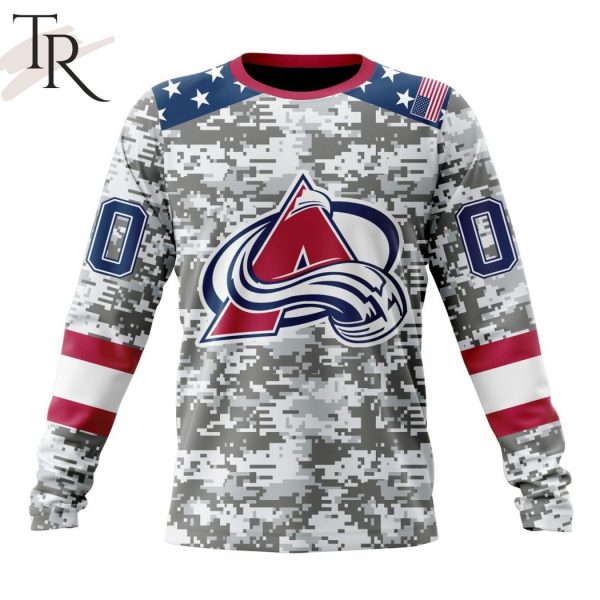 NHL Colorado Avalanche Special Camo Design For Veterans Day Hoodie