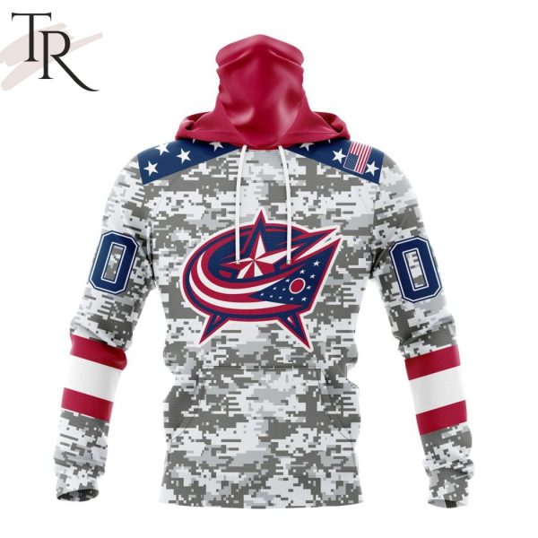 NHL Columbus Blue Jackets Special Camo Design For Veterans Day Hoodie