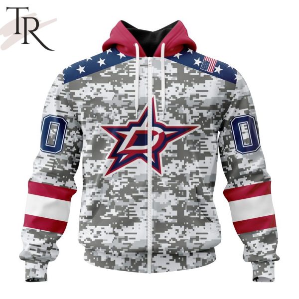 NHL Dallas Stars Special Camo Design For Veterans Day Hoodie