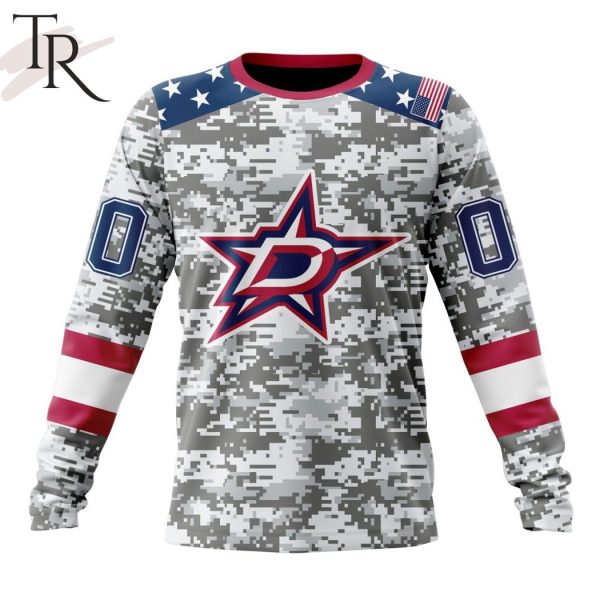 NHL Dallas Stars Special Camo Design For Veterans Day Hoodie