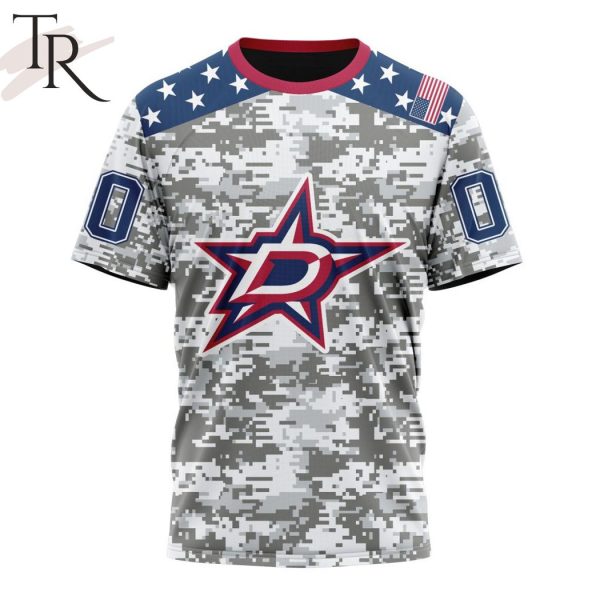 NHL Dallas Stars Special Camo Design For Veterans Day Hoodie