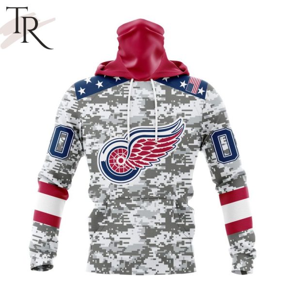 NHL Detroit Red Wings Special Camo Design For Veterans Day Hoodie