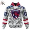 NHL Detroit Red Wings Special Camo Design For Veterans Day Hoodie