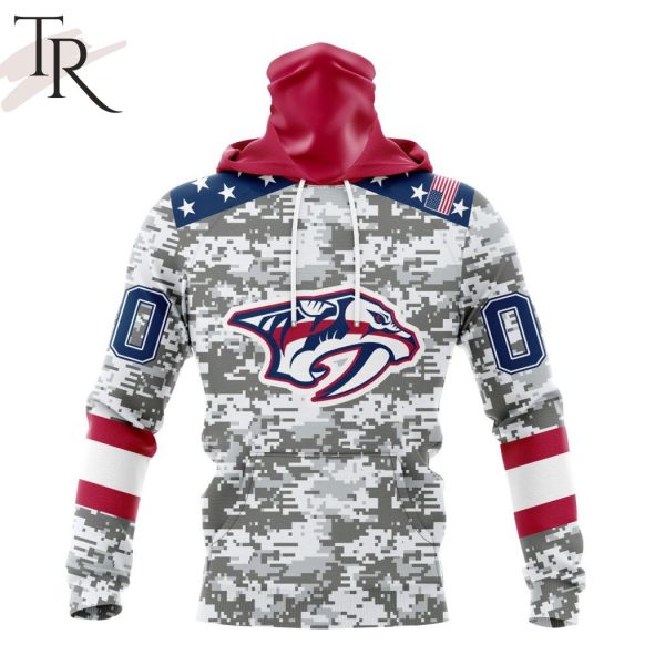 NHL Nashville Predators Special Camo Design For Veterans Day Hoodie