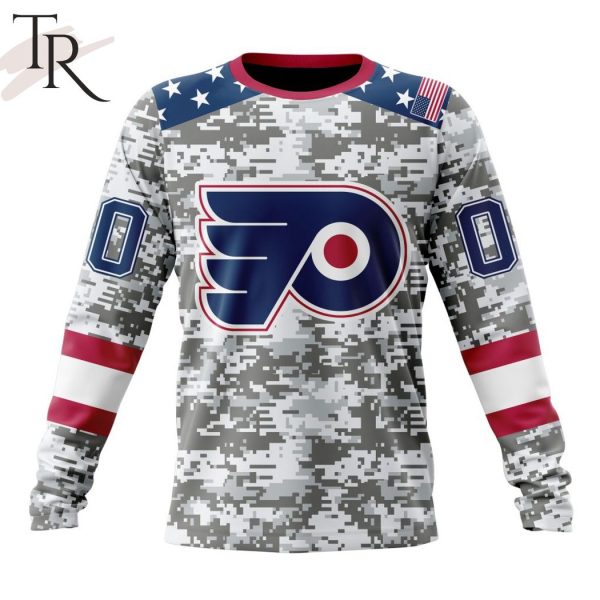 NHL Philadelphia Flyers Special Camo Design For Veterans Day Hoodie