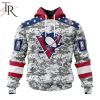 NHL Philadelphia Flyers Special Camo Design For Veterans Day Hoodie