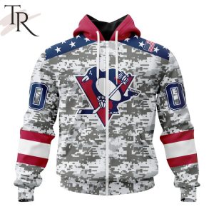 NHL Pittsburgh Penguins Special Camo Design For Veterans Day Hoodie
