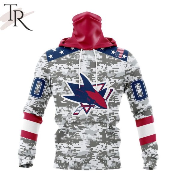 NHL San Jose Sharks Special Camo Design For Veterans Day Hoodie