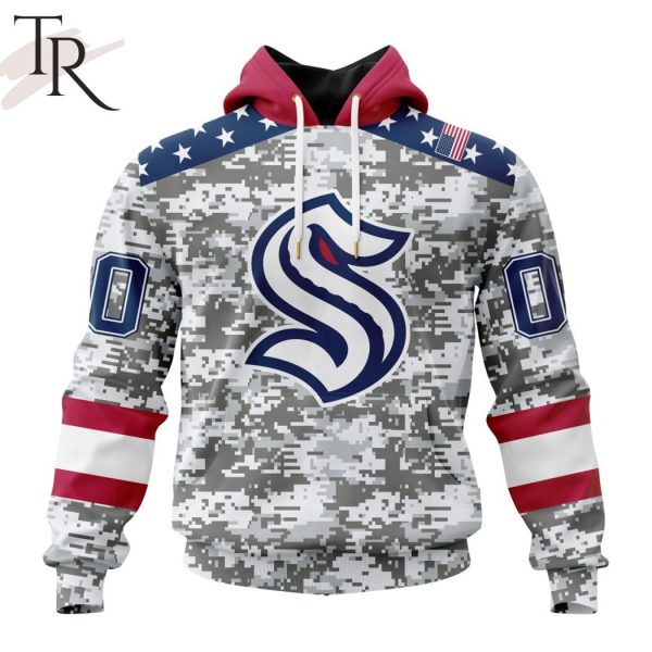 NHL Seattle Kraken Special Camo Design For Veterans Day Hoodie