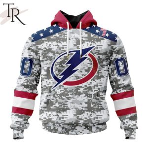 NHL Tampa Bay Lightning Special Camo Design For Veterans Day Hoodie