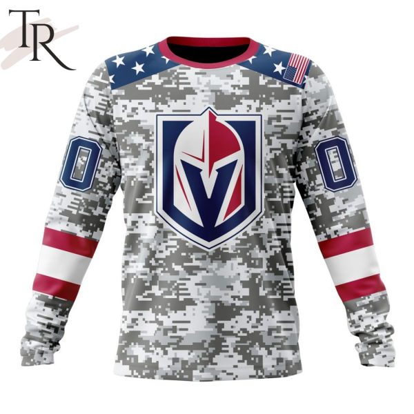 NHL Vegas Golden Knights Special Camo Design For Veterans Day Hoodie