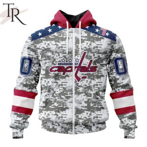 NHL Washington Capitals Special Camo Design For Veterans Day Hoodie