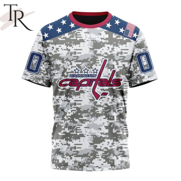 NHL Washington Capitals Special Camo Design For Veterans Day Hoodie