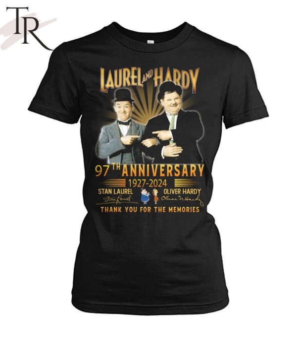 Laurel And Hardy 97th Anniversary 1927 – 2024 Thank You For The Memories Unisex T-Shirt