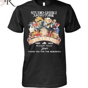 Studio Ghibli 38 Years 1985 – 2023 Miyazaki Hayao Thank You For The Memories Unisex T-Shirt