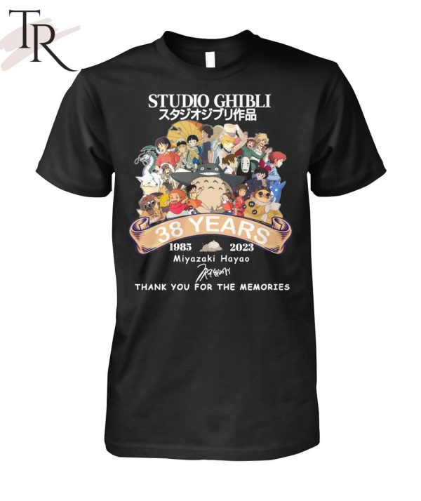 Studio Ghibli 38 Years 1985 – 2023 Miyazaki Hayao Thank You For The Memories Unisex T-Shirt