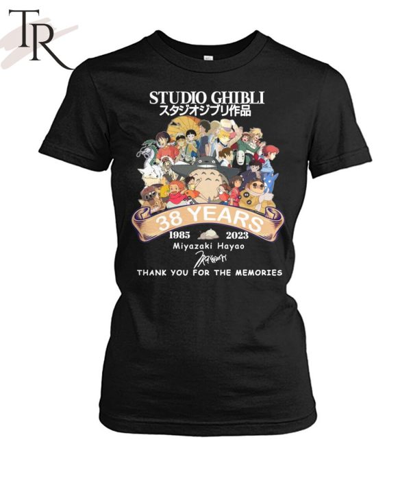 Studio Ghibli 38 Years 1985 – 2023 Miyazaki Hayao Thank You For The Memories Unisex T-Shirt