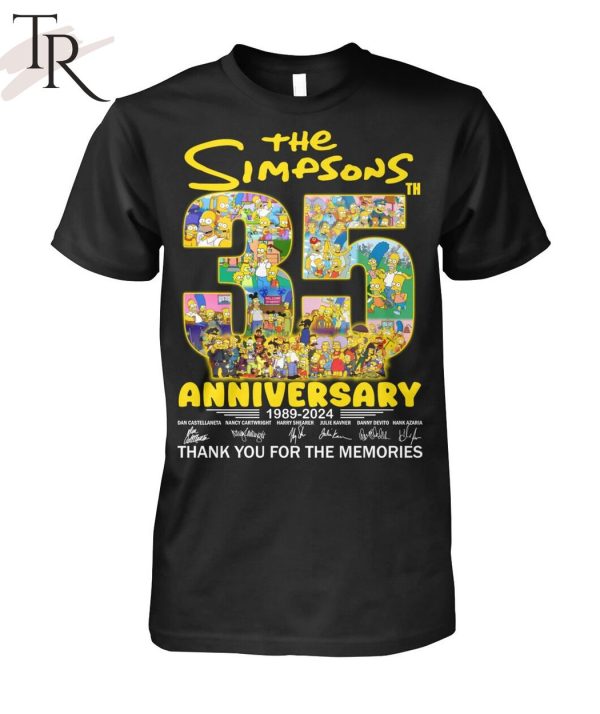 The Simpsons 35th Anniversary 1989 – 2024 Thank You For The Memories Unisex T-Shirt