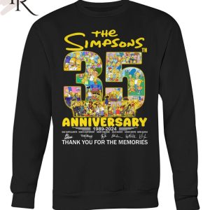 The Simpsons 35th Anniversary 1989 – 2024 Thank You For The Memories Unisex T-Shirt