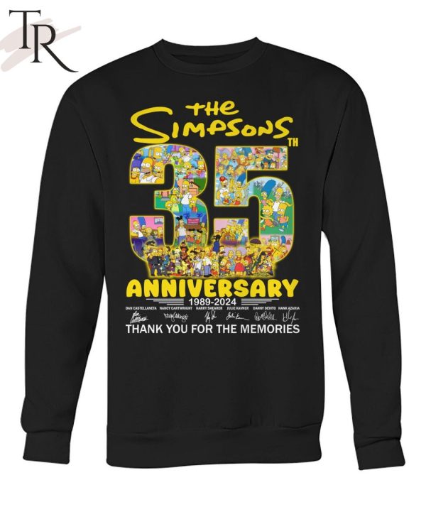 The Simpsons 35th Anniversary 1989 – 2024 Thank You For The Memories Unisex T-Shirt