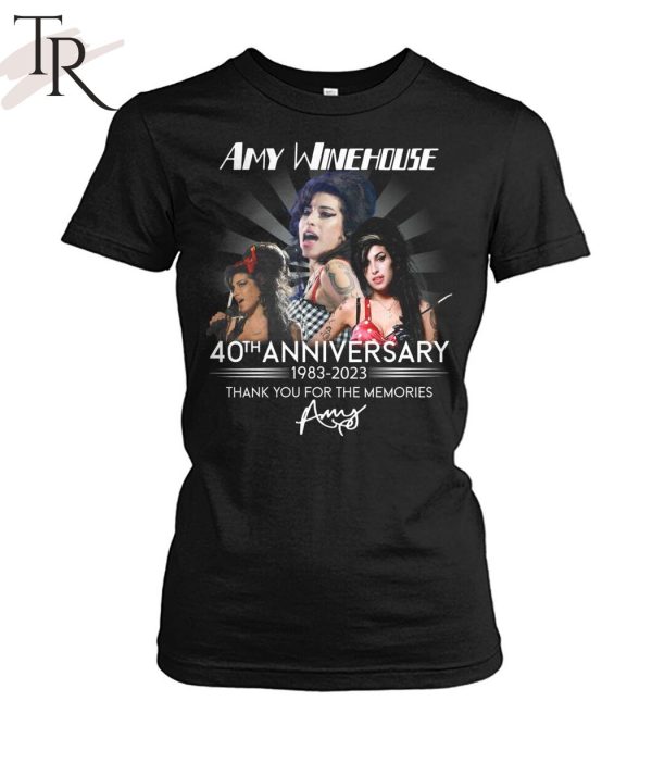 Amy Winehouse 40th Anniversary 1983 – 2023 Thank You For The Memories Unisex T-Shirt