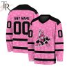 NHL Anaheim Ducks Special Pink V-neck Long Sleeve