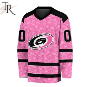 NHL Carolina Hurricanes Special Pink V-neck Long Sleeve