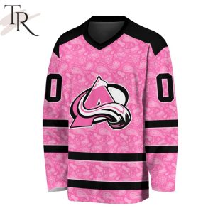 NHL Colorado Avalanche Special Pink V-neck Long Sleeve
