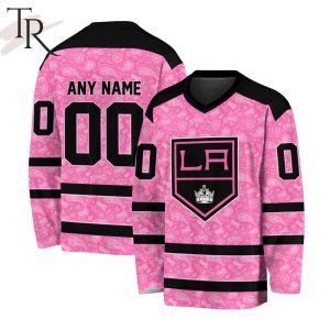 NHL Los Angeles Kings Special Pink V-neck Long Sleeve