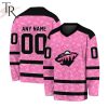 NHL Montreal Canadiens Special Pink V-neck Long Sleeve