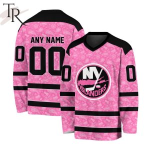 NHL New York Islanders Special Pink V-neck Long Sleeve