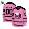 NHL New York Rangers Special Pink V-neck Long Sleeve