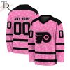 NHL San Jose Sharks Special Pink V-neck Long Sleeve