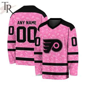 NHL Philadelphia Flyers Special Pink V-neck Long Sleeve