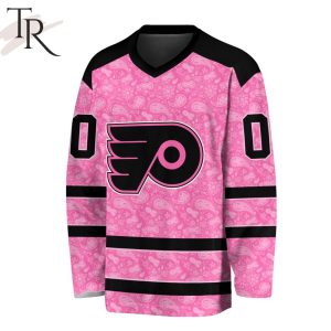 NHL Philadelphia Flyers Special Pink V-neck Long Sleeve