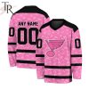 NHL Seattle Kraken Special Pink V-neck Long Sleeve