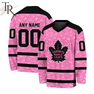 NHL Toronto Maple Leafs Special Pink V-neck Long Sleeve