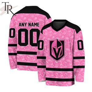 NHL Vegas Golden Knights Special Pink V-neck Long Sleeve
