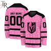 NHL Vancouver Canucks Special Pink V-neck Long Sleeve