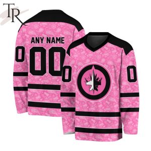 NHL Winnipeg Jets Special Pink V-neck Long Sleeve