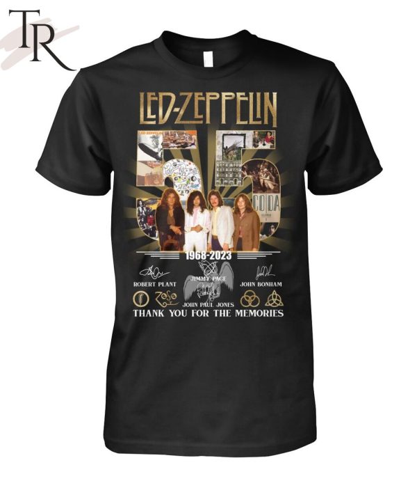 Led Zeppelin 55 Years Of 1968 – 2023 Thank You For The Memories Unisex T-Shirt