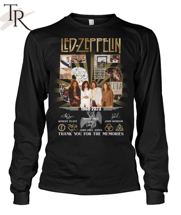 Led Zeppelin 55 Years Of 1968 – 2023 Thank You For The Memories Unisex T-Shirt