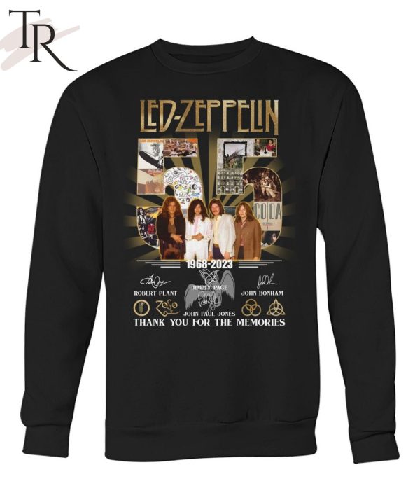 Led Zeppelin 55 Years Of 1968 – 2023 Thank You For The Memories Unisex T-Shirt