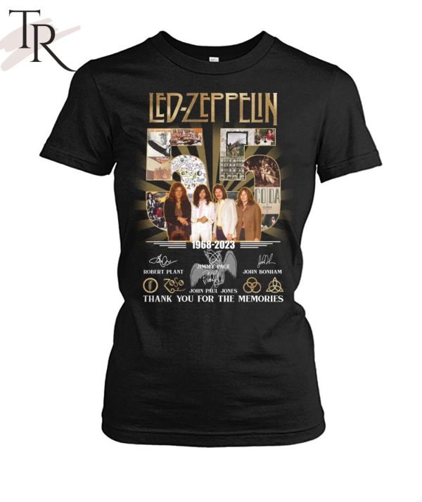 Led Zeppelin 55 Years Of 1968 – 2023 Thank You For The Memories Unisex T-Shirt